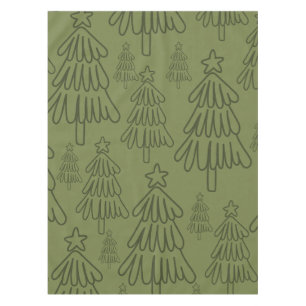 Nappe Vintage classique Motif-arbre de Noël (1)