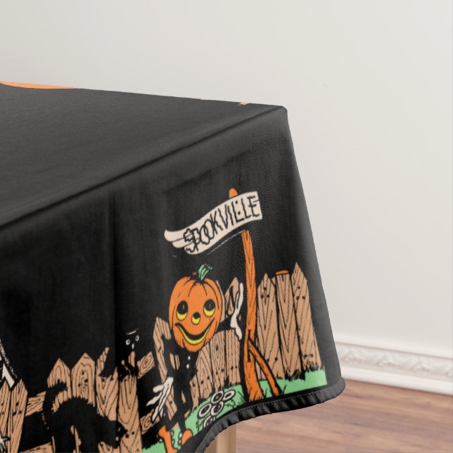 Nappe vintage de Halloween Spookville (In Situ)
