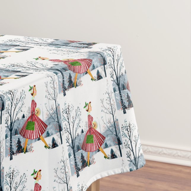 Nappe vintage de Noël 1950 (In Situ)
