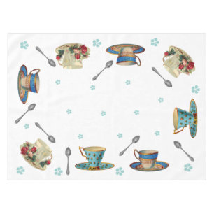 Nappe vintage de tasses de thé