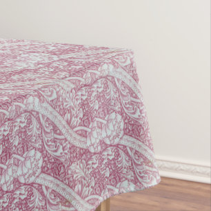 Nappe Vintage Floral rose Fleurs blanches John Henry Dea