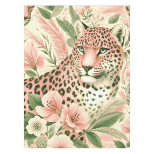 Nappe Vintage léopard de la jungle florale