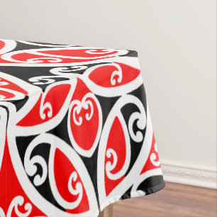 Nappe Vintage Maori Nouvelle-Zélande Motif d'art tribal