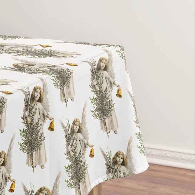 Nappe Vintage Noël Angel & Tree Holiday (In Situ)