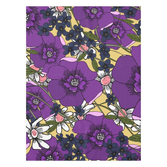 Nappe Vintage Purple Wildflowers (Devant)