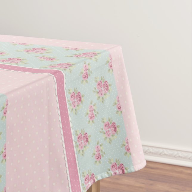 Nappe Vintage Russe Pois Ferme Pink (In Situ)
