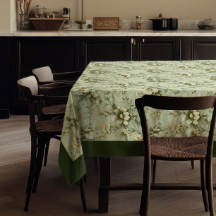 Nappe Vintage tendance vert pastel vert et blanc