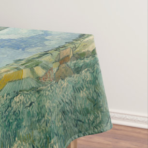 Nappe Vintage Van Gogh Plaine à Auvers avec nuages de pl
