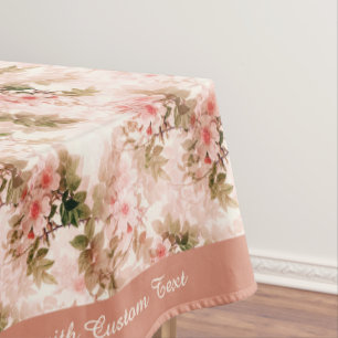 Nappe Vintage Victorien rose Floral Chic Personnalisé