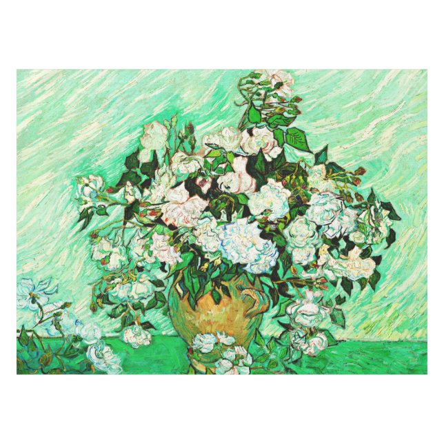 Nappe Vintage Vincent Van Gogh Roses (1890) (Devant (Horizontal))