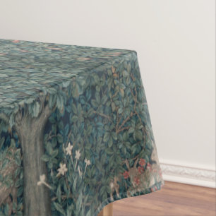 Nappe Vintage William Morris Forêt verte Animaux