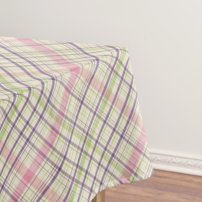 Nappe Violet rose pourpre citron vert Plaid Motif (In Situ)