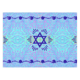 Nappe Violette bleue d'étoile de David