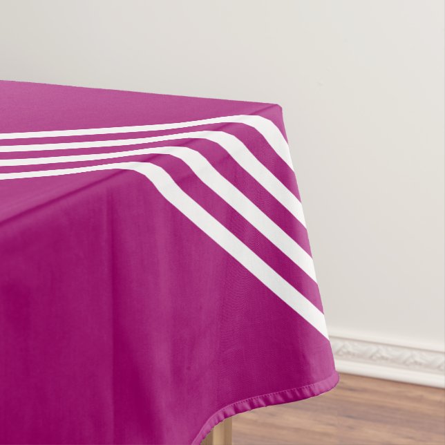 Nappe violette en bande blanche - Couleurs personn (In Situ)