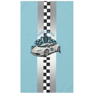 Nappe Voiture de course vert, noir et blanc