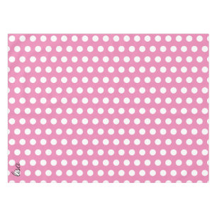 Nappe votre nom en rose et blanc points motif tendance