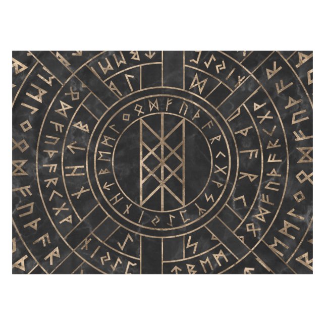 Nappe Web de Wyrd Matrix de marbre et d'or de destin (Devant (Horizontal))