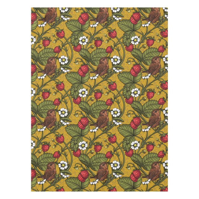 Nappe Wens et fraises sur mustrard (Devant)