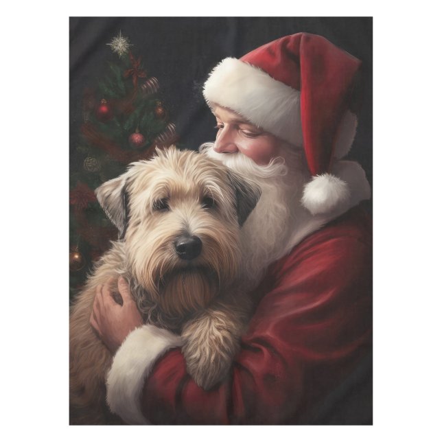 Nappe Wheaton Terrier Avec Noël Festif Du Père Noël (Devant)