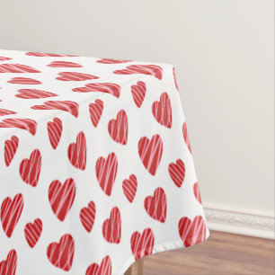 Nappe Whimsical Red Hearts Saint Valentin