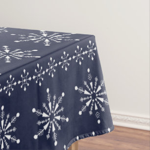Nappe White Christmas Snowflakes Motif sans couture