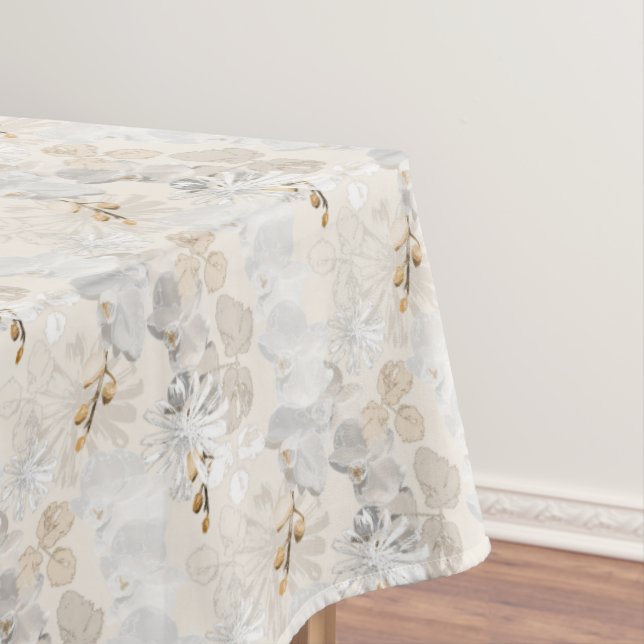 Nappe White orchids on a light cream  (In Situ)