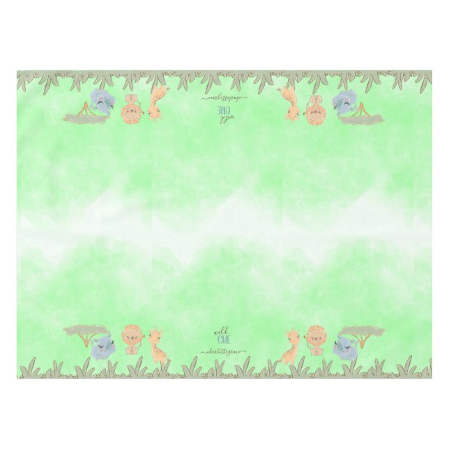 Nappe Wild One Jungle Friends Blue Brown Premier anniver (Devant (Horizontal))