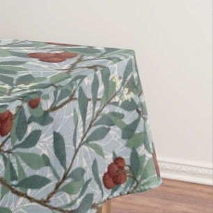 Nappe William Morris Arbutus Vintage Red Berries Foliing