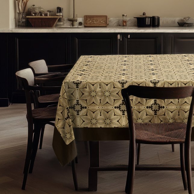 Nappe William Morris Art nouveau ivoire neutre (William Morris Art nouveau ivory brown neutral Tablecloth)
