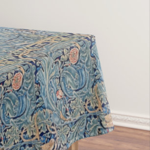 Nappe William Morris Beau motif floral bleu rose