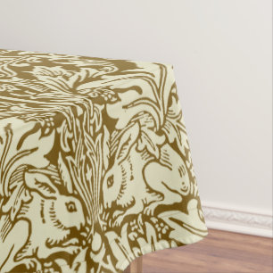 Nappe William Morris Brer Rabbit Motif vert Vintage