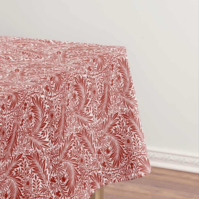 Nappe William Morris Cherry Red Larkspur Motif (In Situ)