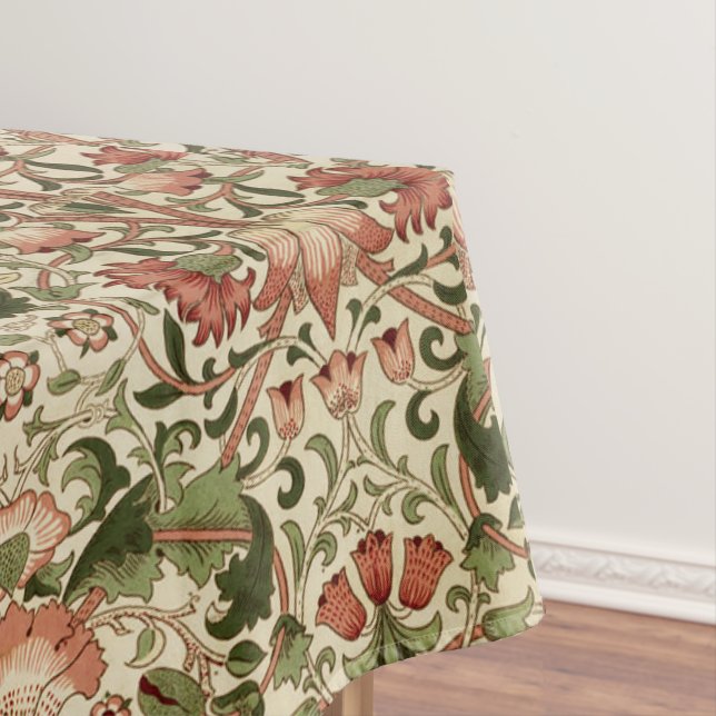 Nappe William Morris Fleurs Lodden Foliage Vert rose (In Situ)