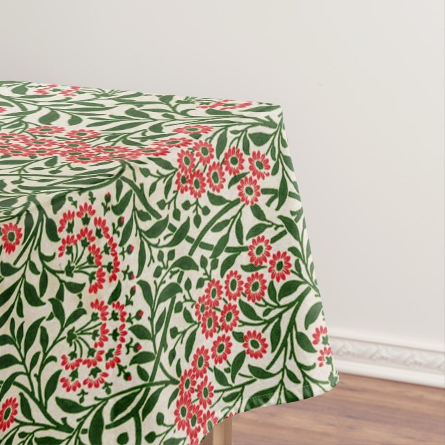 Nappe William Morris Michaelmas Daisy Fleurs rose vert (In Situ)