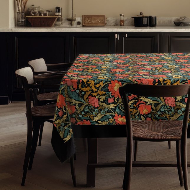 Nappe William Morris Pimpernel couleurs vives (William Morris Pimpernel colorful vibrant colors Tablecloth)