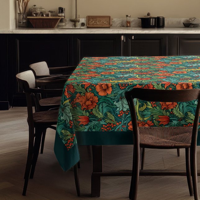 Nappe William Morris Pimpernel couleurs vives colorées (William Morris Pimpernel vibrant colors colorful Tablecloth)