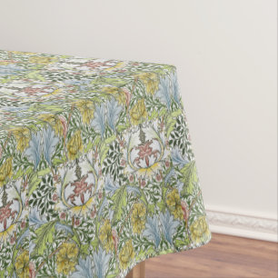 Nappe William Morris Vintage Floral rose Myrtle vert   