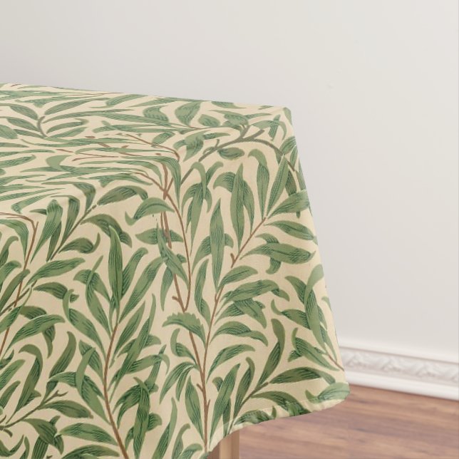 Nappe William Morris Willow Bough Green Willow Feuilles (In Situ)
