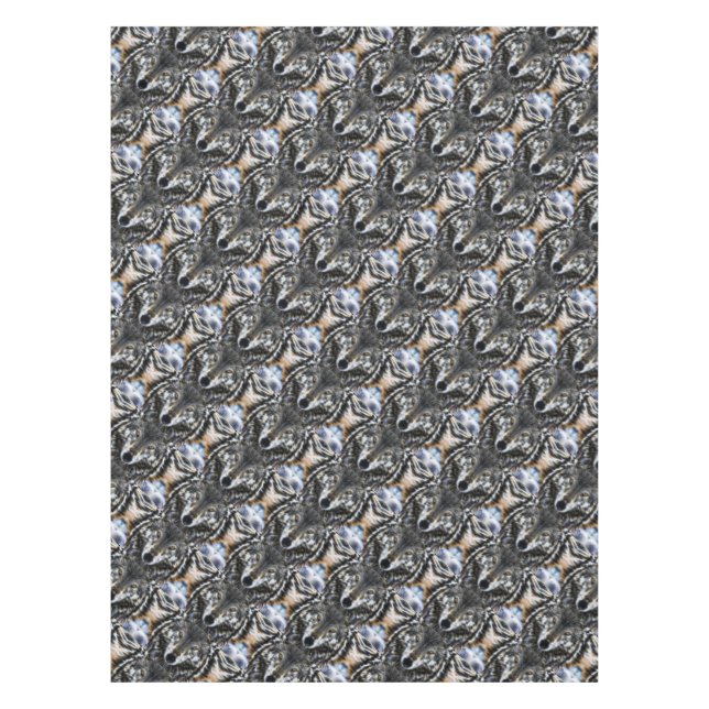 Nappe Wolf Design inspiré Portrait (Devant)