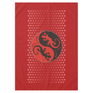 Nappe YIN & YANG Geckos black red + your background idea