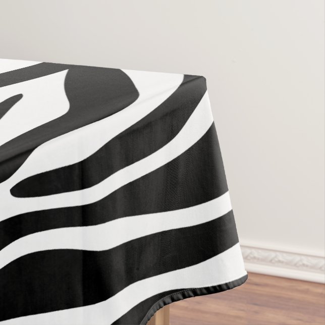 Nappe Zebra Print, Zebra Stripes, Noir Et Blanc (In Situ)