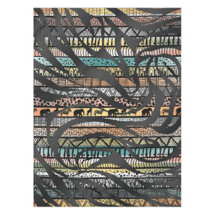 Nappe Zebra, un Motif africain tribal branché Imprimer