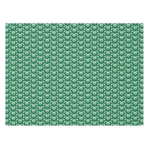 Nappe Zigzag floral vert