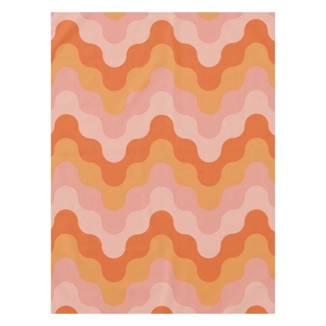 Nappe Zigzags colorés (rose et orange) (Devant)