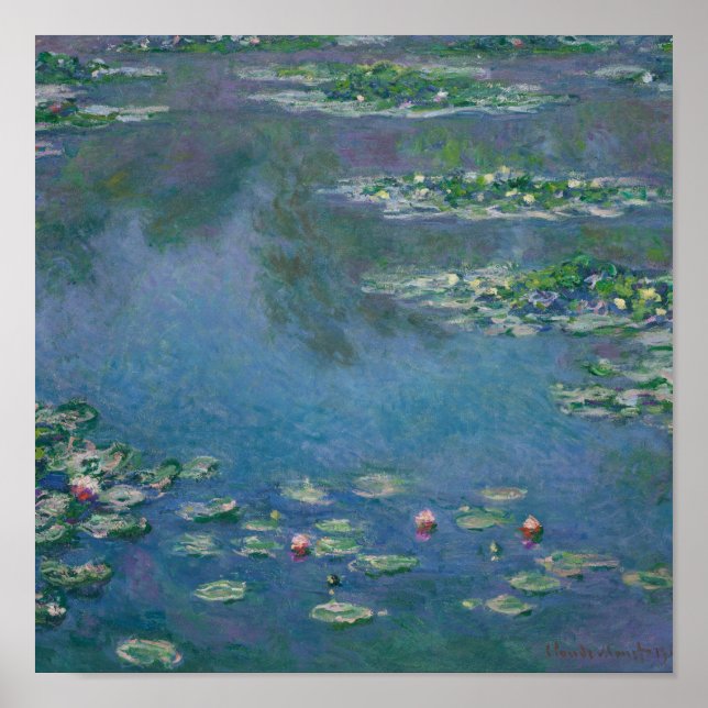 Nappes d'eau par Claude Monet Fine Art Poster Impr (Devant)