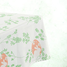 Nappes florales de lapin de Pâques - Blanc & Vert