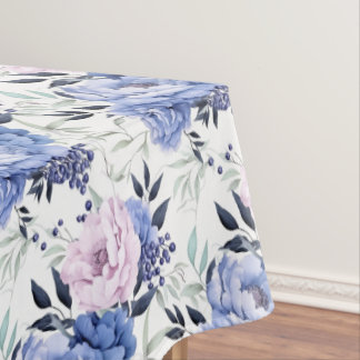 Nappes florales rose et bleu pivoine