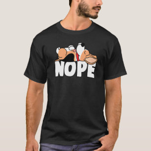 Napping Beagle Tee Nope Lazy Dogs Pets Fan