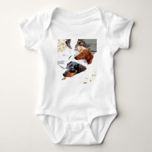 Napping Dogs Baby Bodysuit