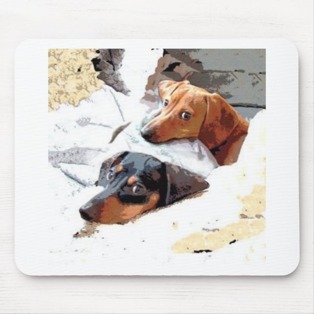 Napping Dogs Mouse Pad (Front)